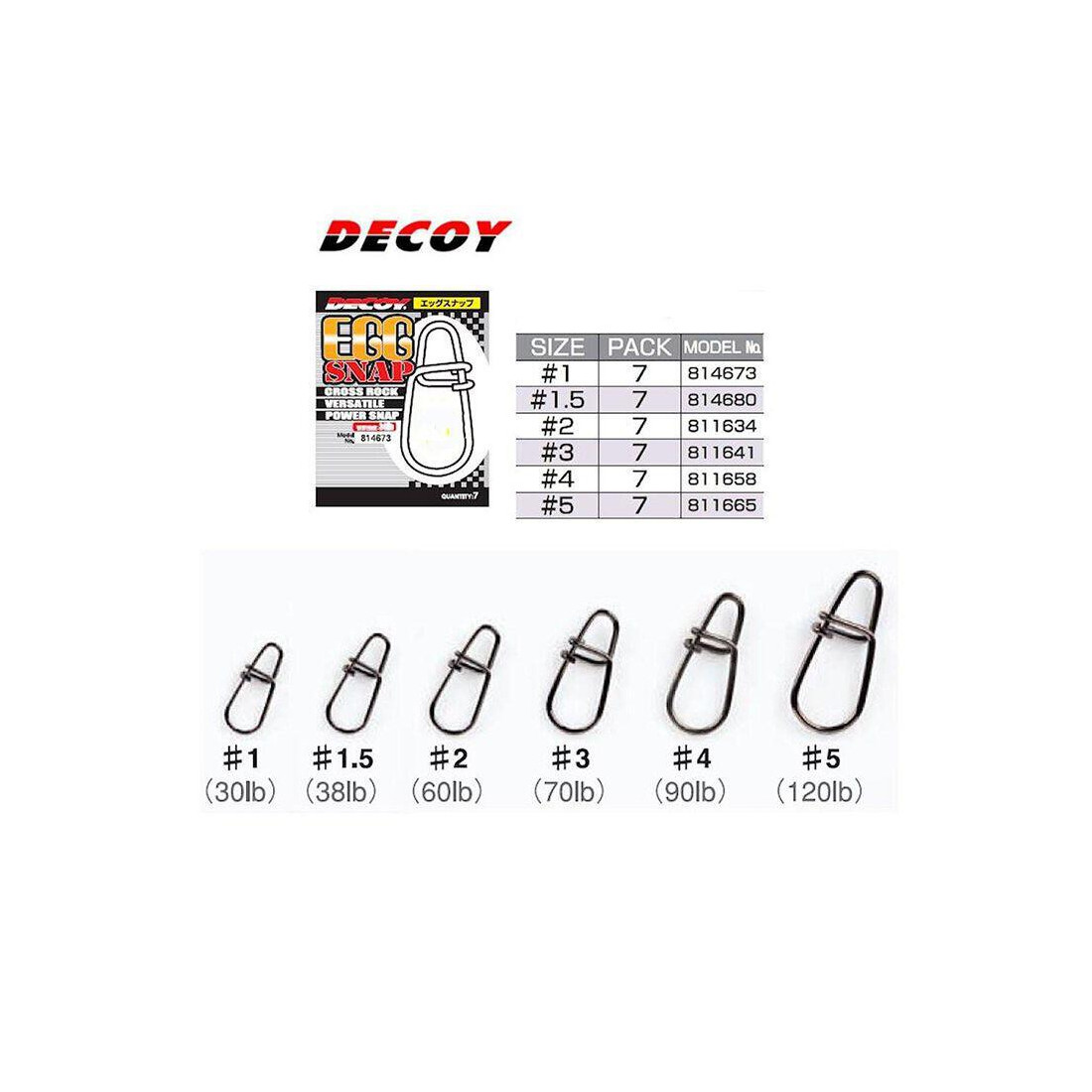 Decoy SN-3 Egg Snap Powerful Cross Lock Snap Size 3 1641 