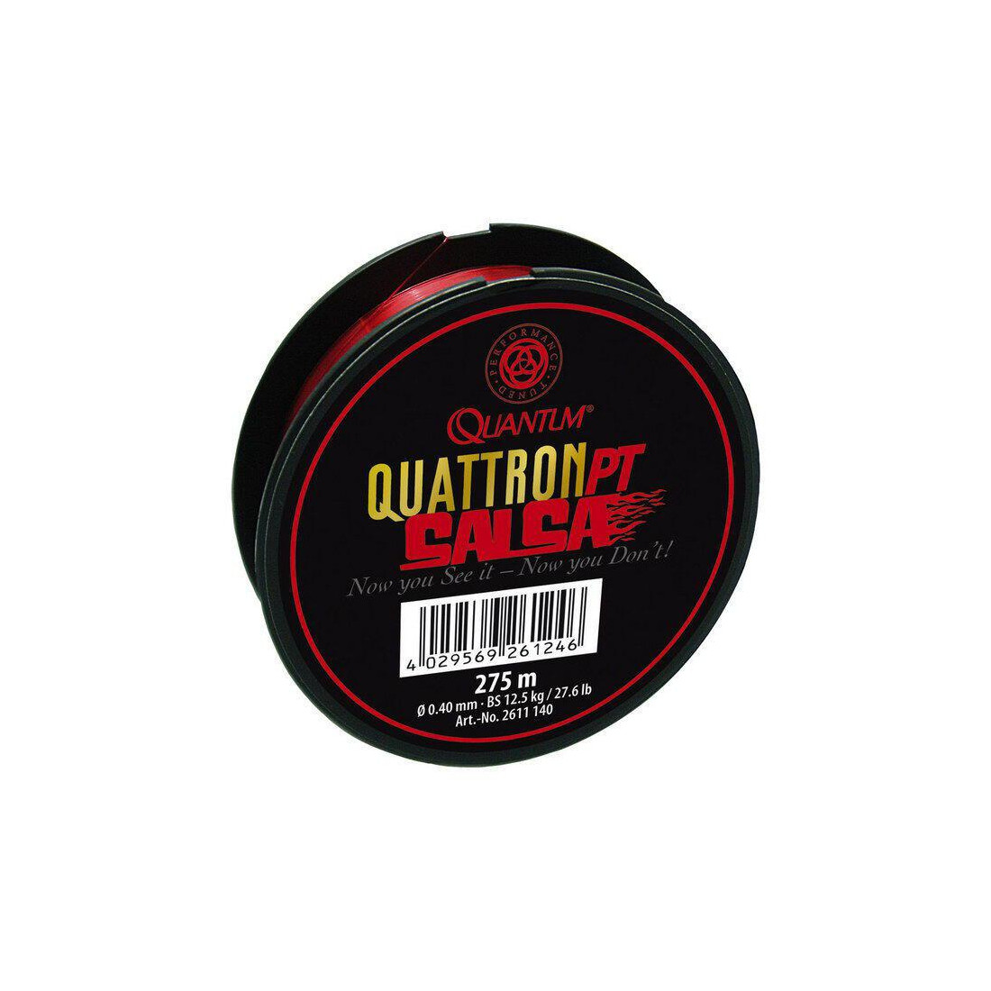 0.35mm Monofilament Line Quantum Quattron Salsa Transparent Red 275m 0.25mm 