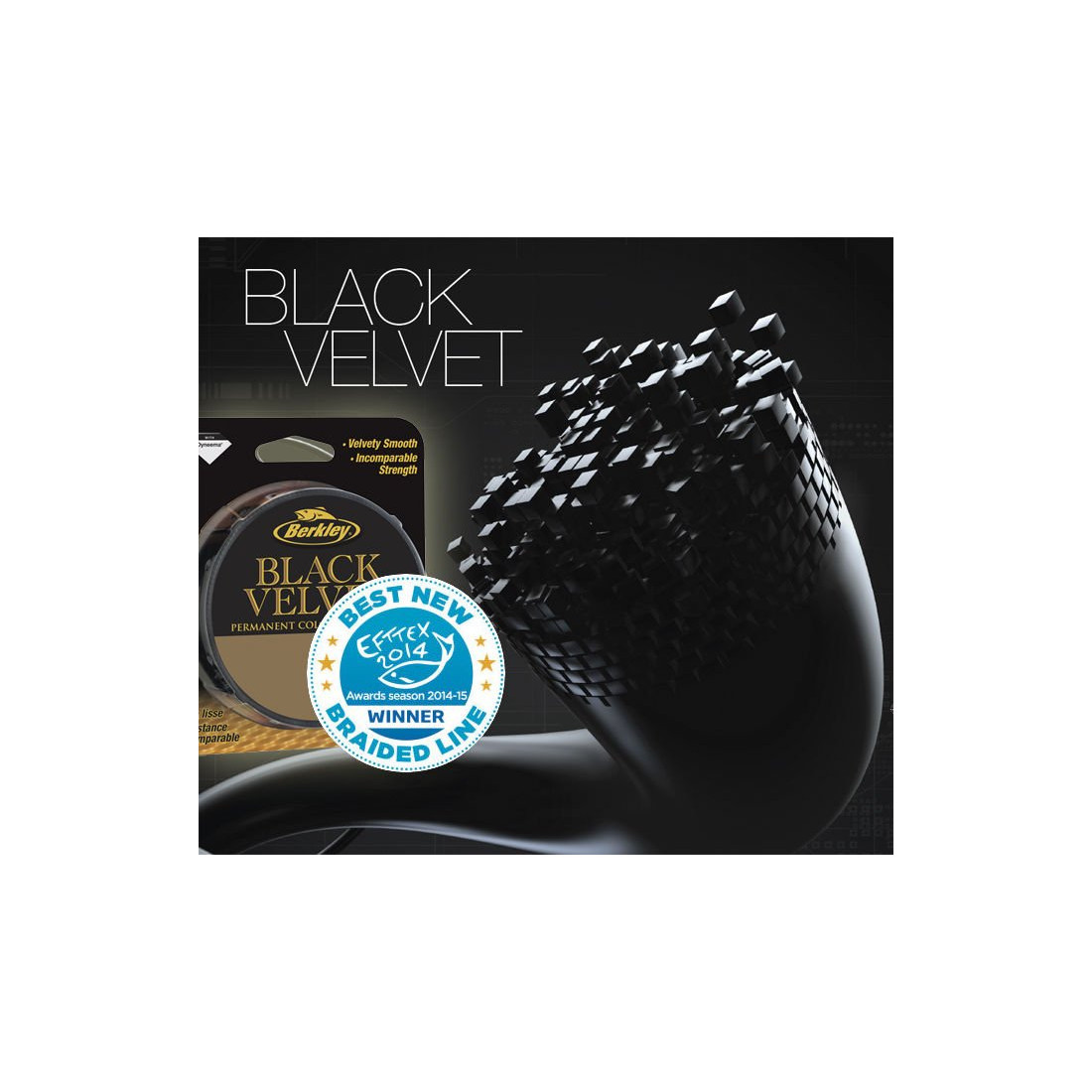 Berkley Black Velvet Braid Black 