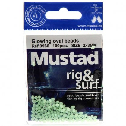 Mustad Glowing Oval Beads