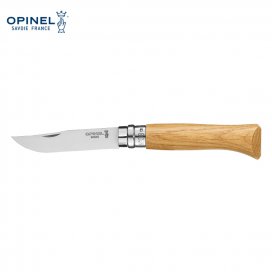Opinel Stainless Steel Knife with Olive Wood Handle