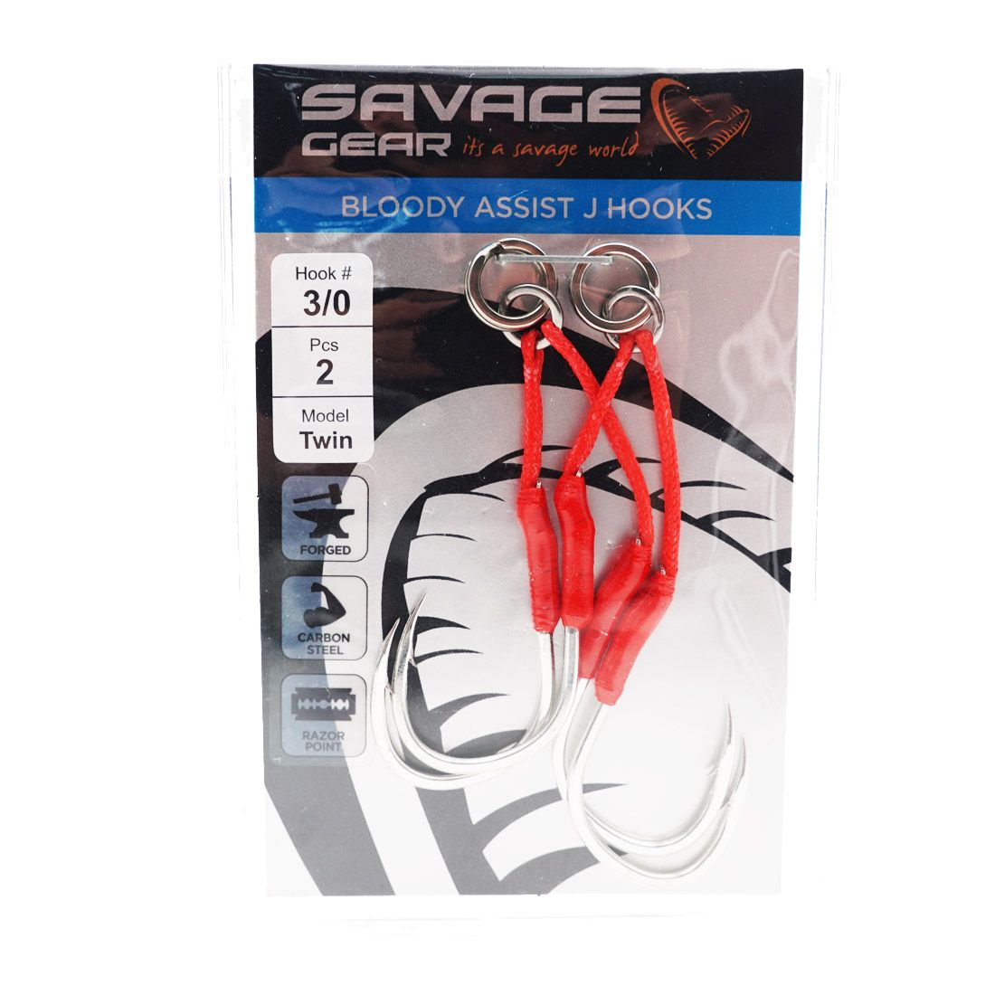 Savage Gear Bloody Assist Hook J Double Assymetric
