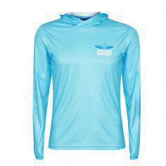 Nomad Design Womens Tech Fishing Shirt Hooded Flyer Teal