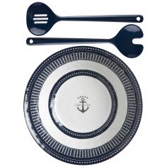 Marine Business Sailor Soul Melamine Salad Bowl & Cutlery