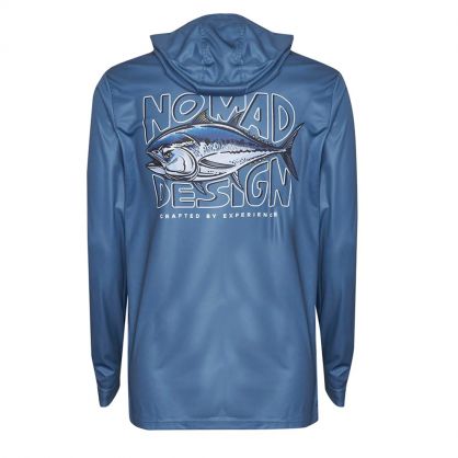 Nomad Design Hooded Tuna Hook Up Tech Fishing Shirt