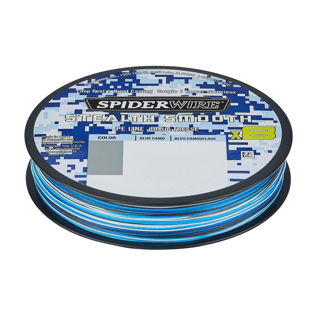 SpiderWire Stealth Smooth Blue Camo Braid