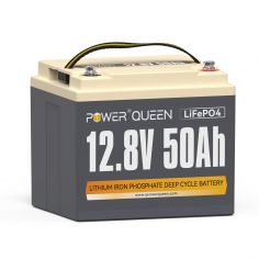 Power Queen LifePo4 12.8V 50Ah Lithium Battery
