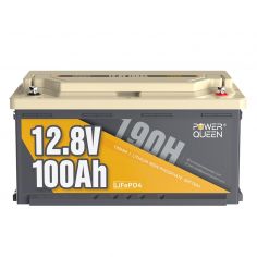 Power Queen LifePo4 12.8V 100Ah H190 Lithium Battery