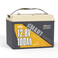 Power Queen LifePo4 12.8V 100Ah OTCB Smart Lithium Battery