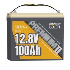 Power Queen LifePo4 12.8V 100Ah Mini Lithium Battery